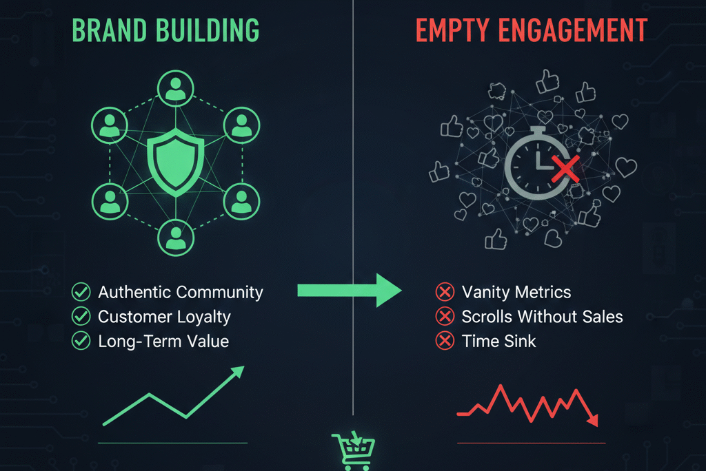 Social Media for Ecommerce: Brand Building vs Empty Engagement
