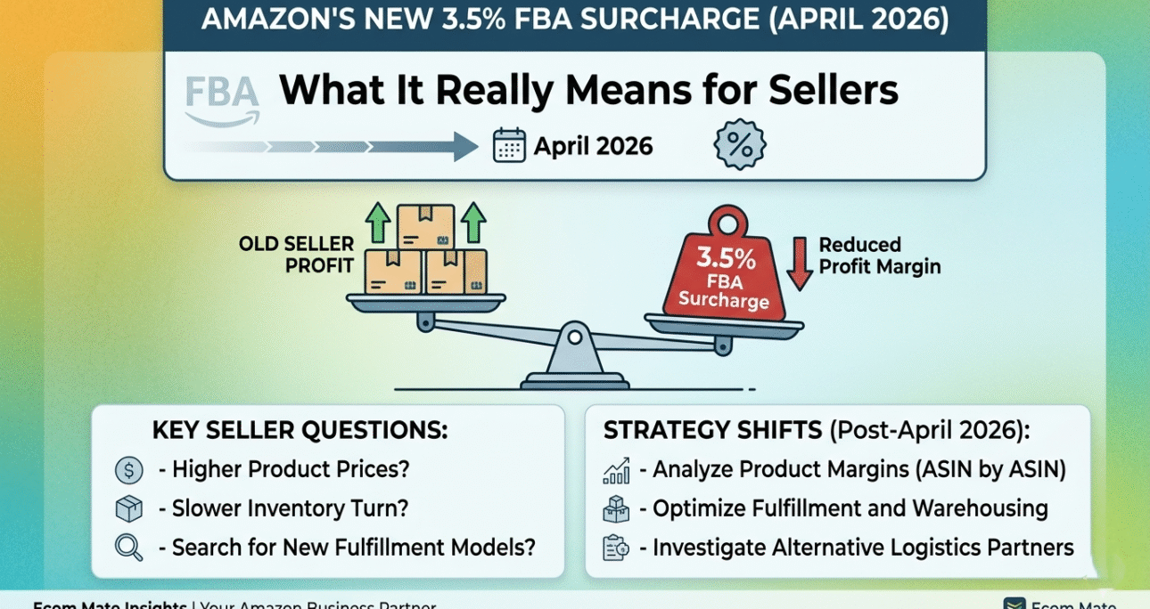 Amazon’s New 3.5% FBA Surcharge (April 2026): What It Really Means for Sellers