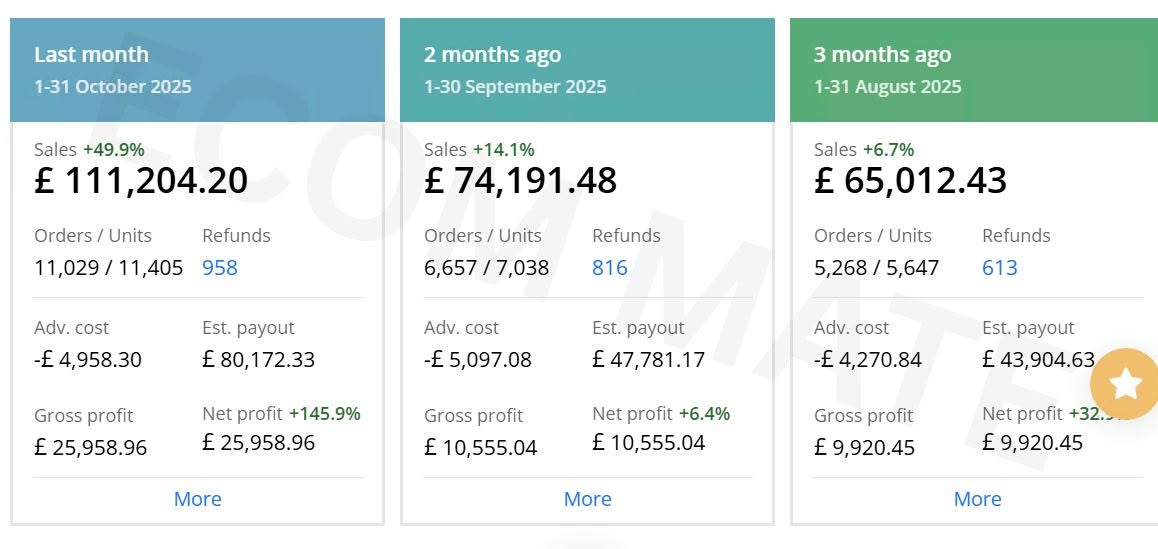 A UK Amazon store stuck at the £65K ceiling