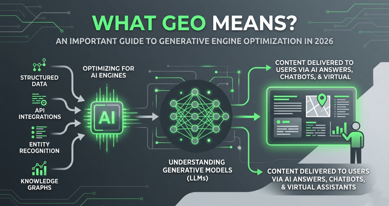 What GEO Means? An Important Guide to Generative Engine Optimization in 2026 1 What GEO Means? An Important Guide to Generative Engine Optimization in 2026